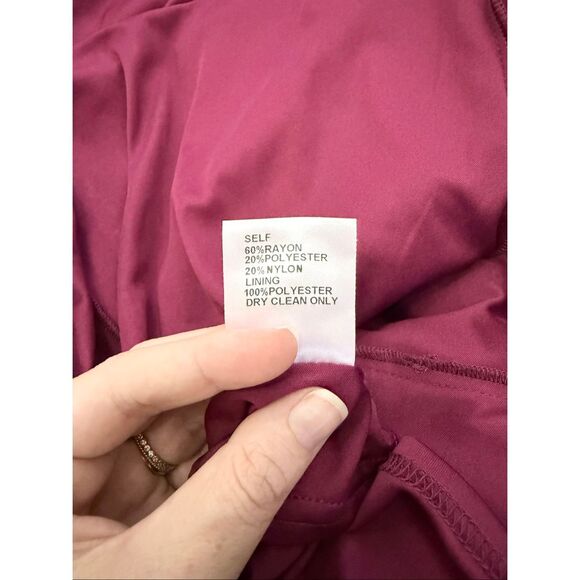 Tadashi Shoji Womens Sangria Embroidered Lace Off Shoulder Evening Gown 6 8 - Picture 6 of 7